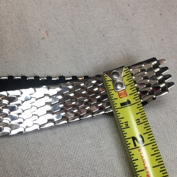 Vintage stretch silver fish scale belt main image 6